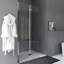 34 po X P 72 po H Porte de douche semi-cadrée en chrome Finsh