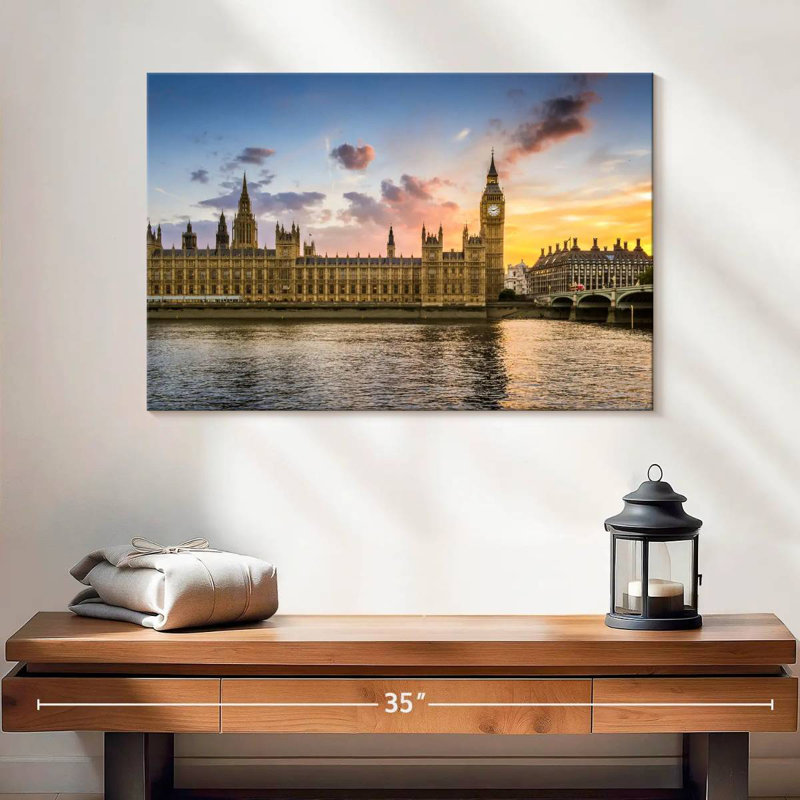 Marchelle Big Ben Against Sunset, 16" H x 24" W