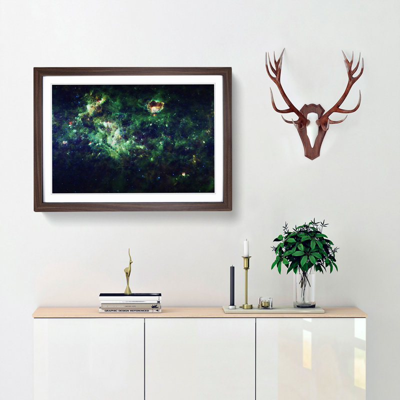 Universe Vol.33 in Abstract - Picture Frame Graphic Art Print, Walnut Framed, 27cm H x 36cm W x 2cm D