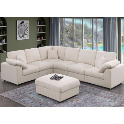 7-Piece Upholstered Corner Sectional