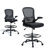Ergonomic Drafting Chair with Flip-up Armrests and Adjustable Footrest Ring-1969279667