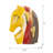 Ceramic Horse Head Sculpture with Abstract Multicolored Finish