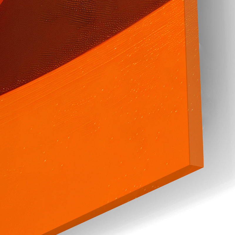 «Orange» par Andreas Magnusson, art mural en verre acrylique, H 16 po x l 12 po x P 0,13 po