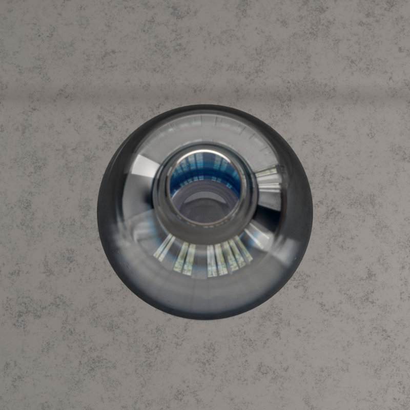 Water Dance Glass Table Vase, 10" H x 8.25" W x 8.25" D