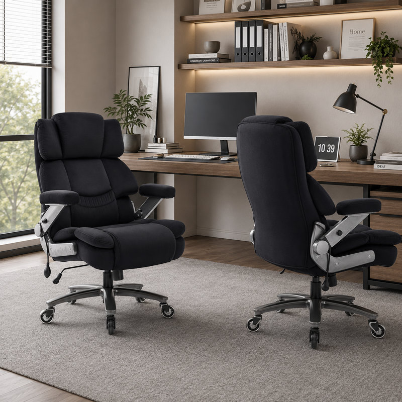 Fauteuil de bureau ergonomique Wayfair Nagib, Noir