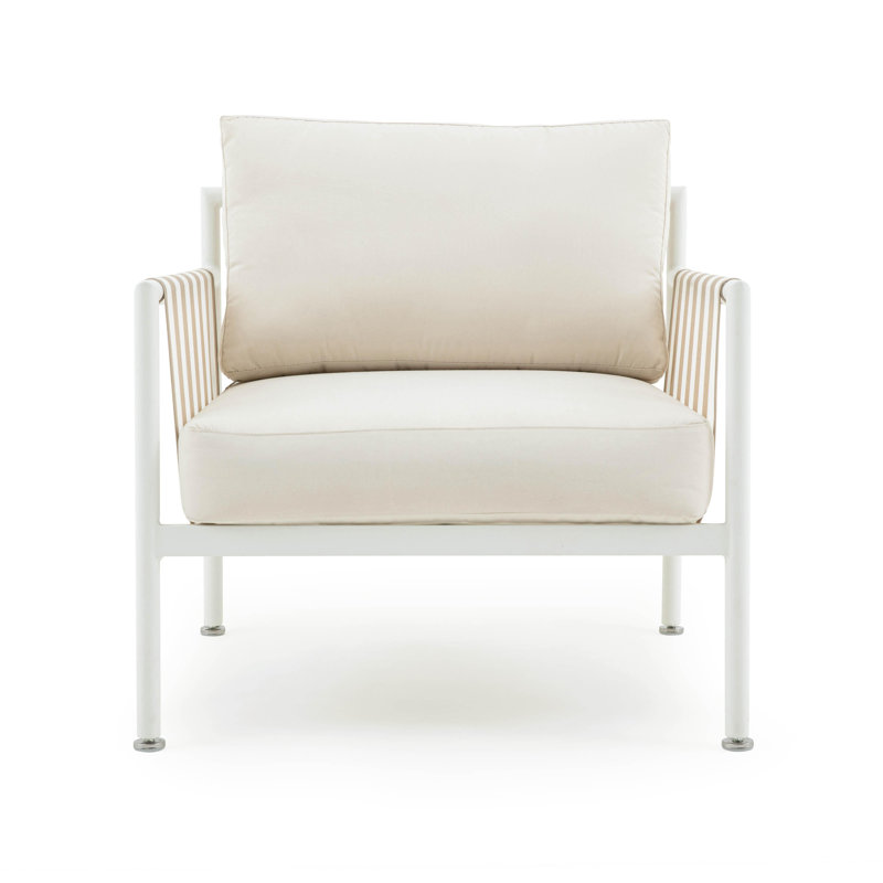 Fauteuil d'extérieur crème Larsen