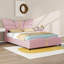 Lit pour grand lit avec tête et pied de lit papillon, lit plateforme tapissier en similicuir avec décor en métal doré-615491711
