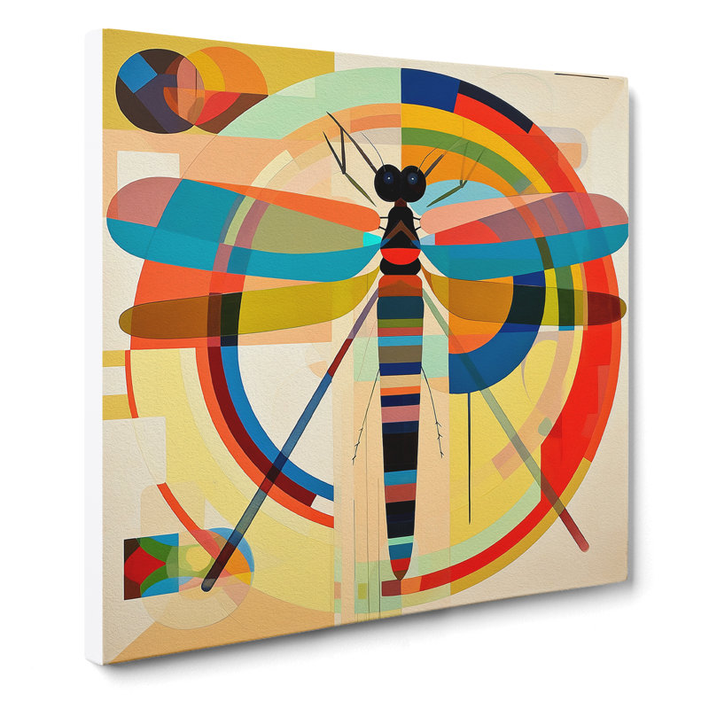 Dragonfly Constructivism - Wrapped Canvas, 50cm H x 50cm W x 3cm D