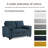 Upholstered Navy Corduroy Tufted Convertible Pull-Out  Multi-Functional Sleeper Sofa Bed - Adjustable Backrest With 2 Soft Pillows, USB Outlet and  Cup Holder-1296747518
