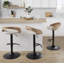 Tabourets de bar réglables Laurenzio avec repose-pieds en T arrondi (ensemble de 3)-104980000-104980003