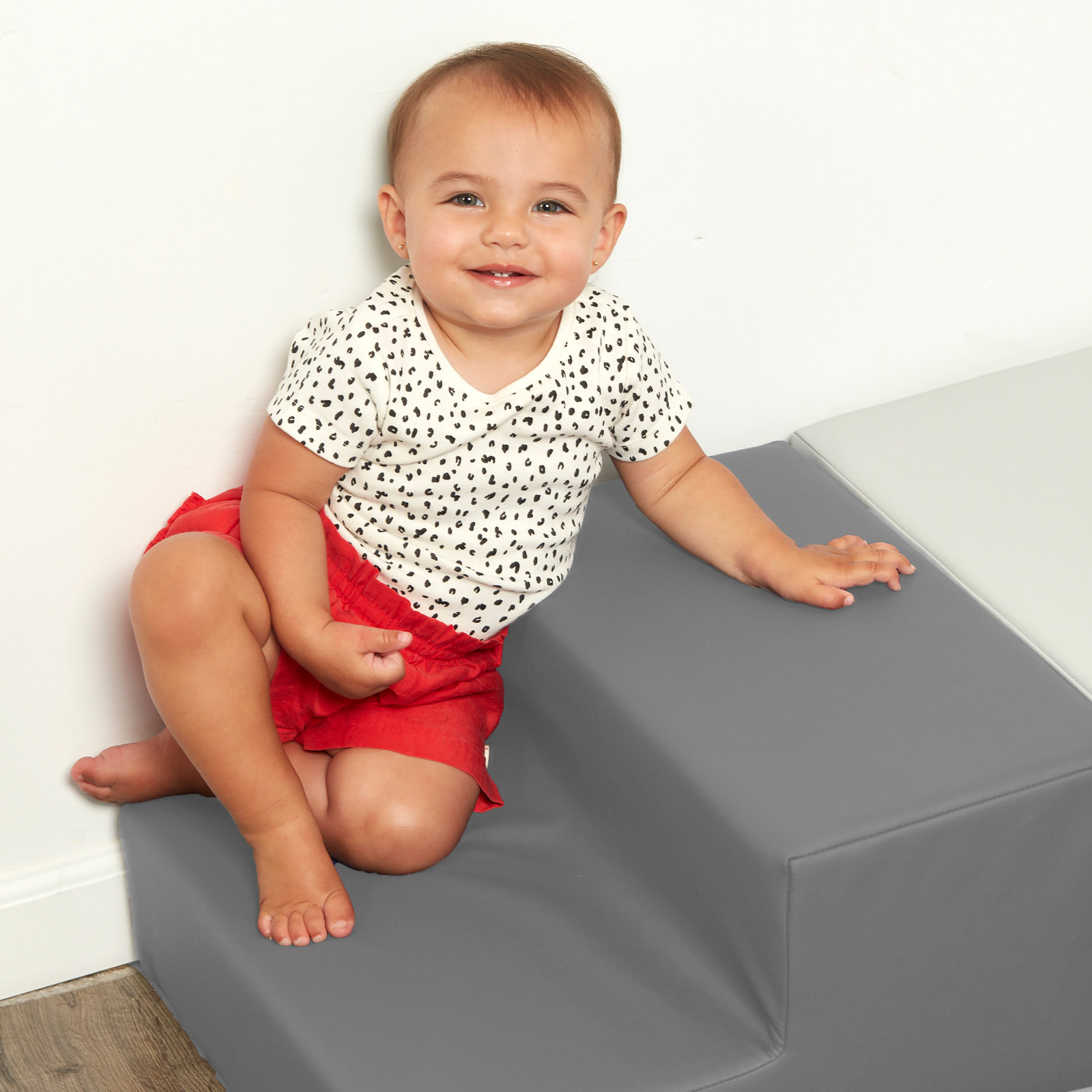 SoftScape Toddler Playtime Corner Climber, Gray/Light Gray