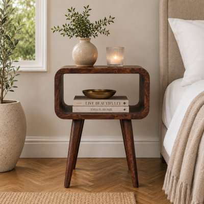 Varonique 30cm W Solid Wood Bedside Table