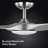 Gossamer 52'' Indoor Ceiling Fan with Light and Remote, Ceiling Fan with LED Light Kit, Modern 3-Blade Design, Quiet 6-Speed DC Motor - Brushed Nickel-89481473-89481479