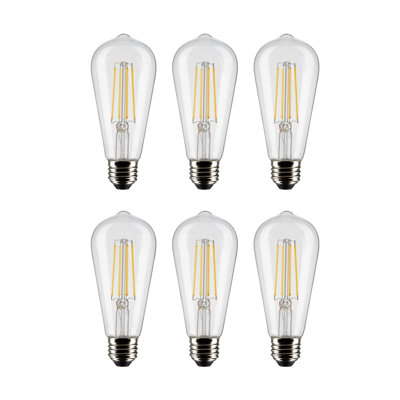 thumbnail image 2 of 6-Pack Luxrite E12 LED Candelabra Bulbs - 60W Equivalent, 2700K Warm White, Dimmable 2 of 3