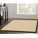 Nannette Handmade Light Beige Berber with Black Cotton Border  Area Rug