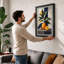 Citrus and Stripes Modern - Framed Print-2086964789-2086964786