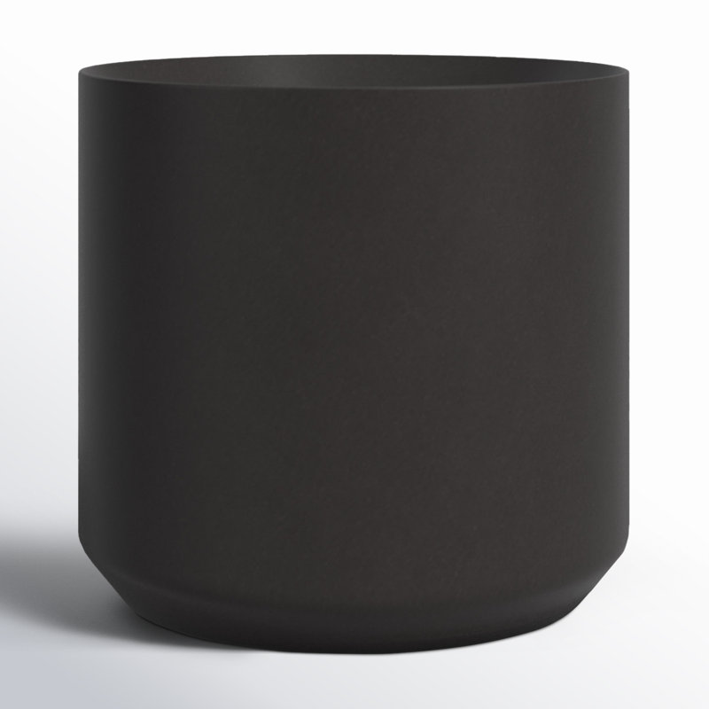 Parsons Handmade Ceramic Pot Planter, Black, 6.75" H x 7" W x 7" D