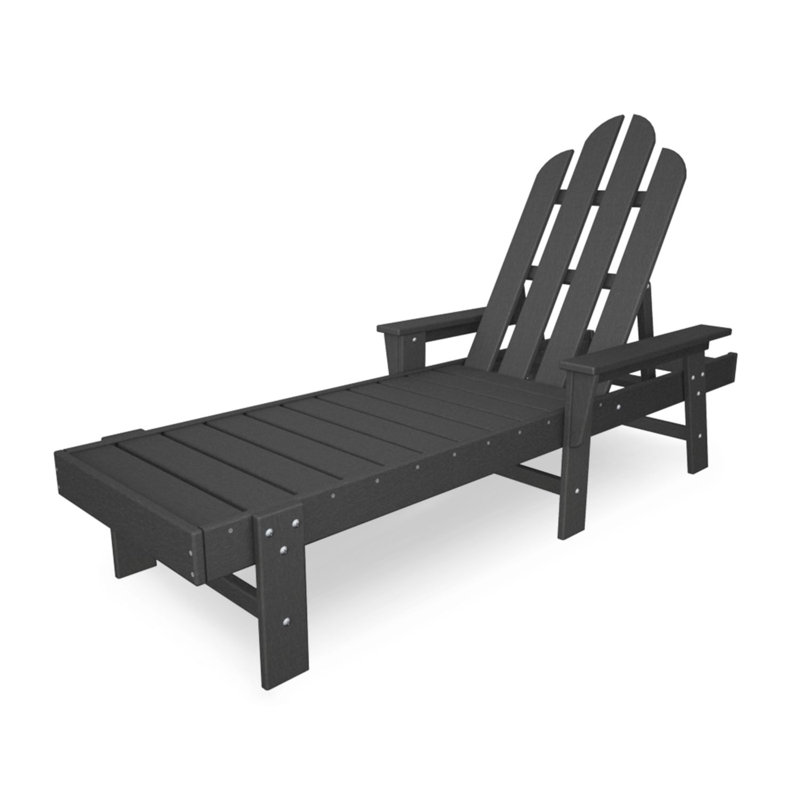 POLYWOOD Long Island Chaise, Slate Gray
