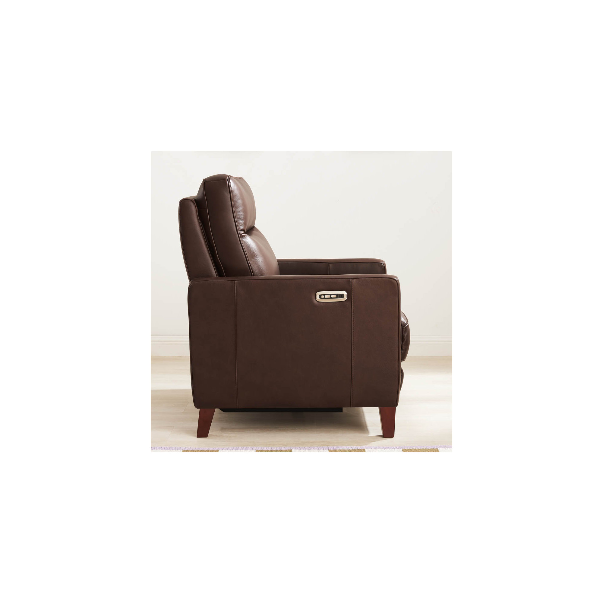 Ashby Recliner, Chestnut Brown Genuine Leather