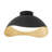 1-Matte black dimmable LED iron Flush mount light