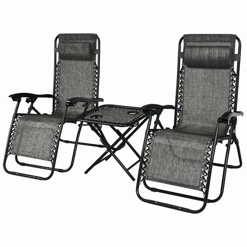 Chaise pliante zéro gravité, gris