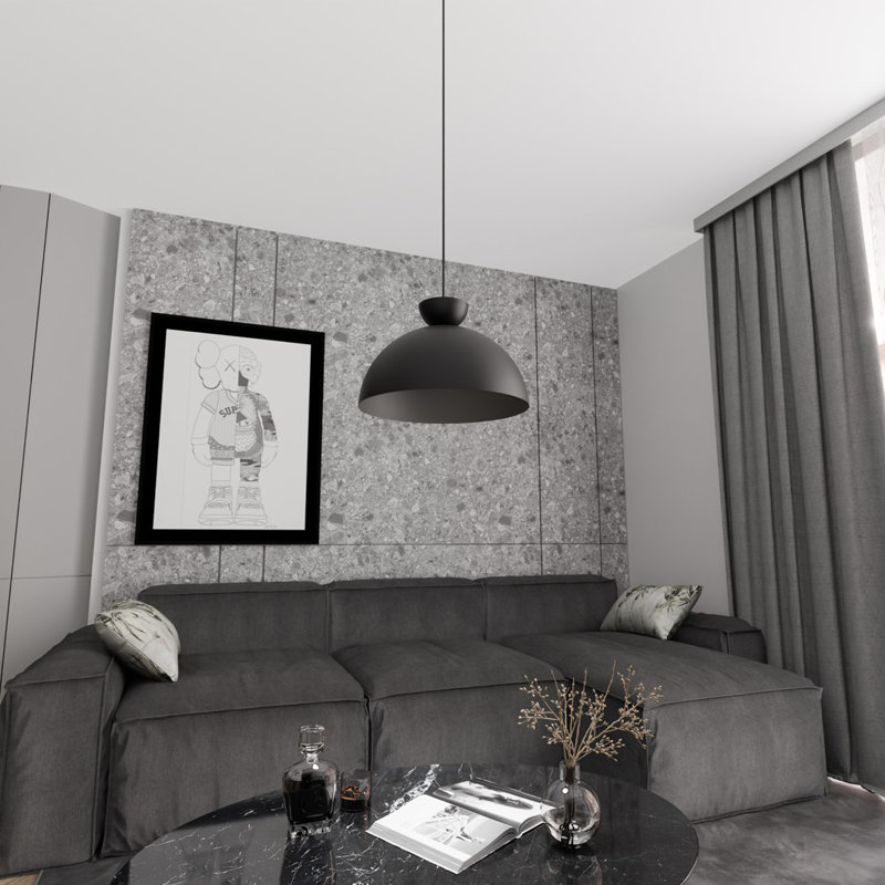 LUNARO 1S BL, Matt Black, 140cm H x 40cm W x 40cm D