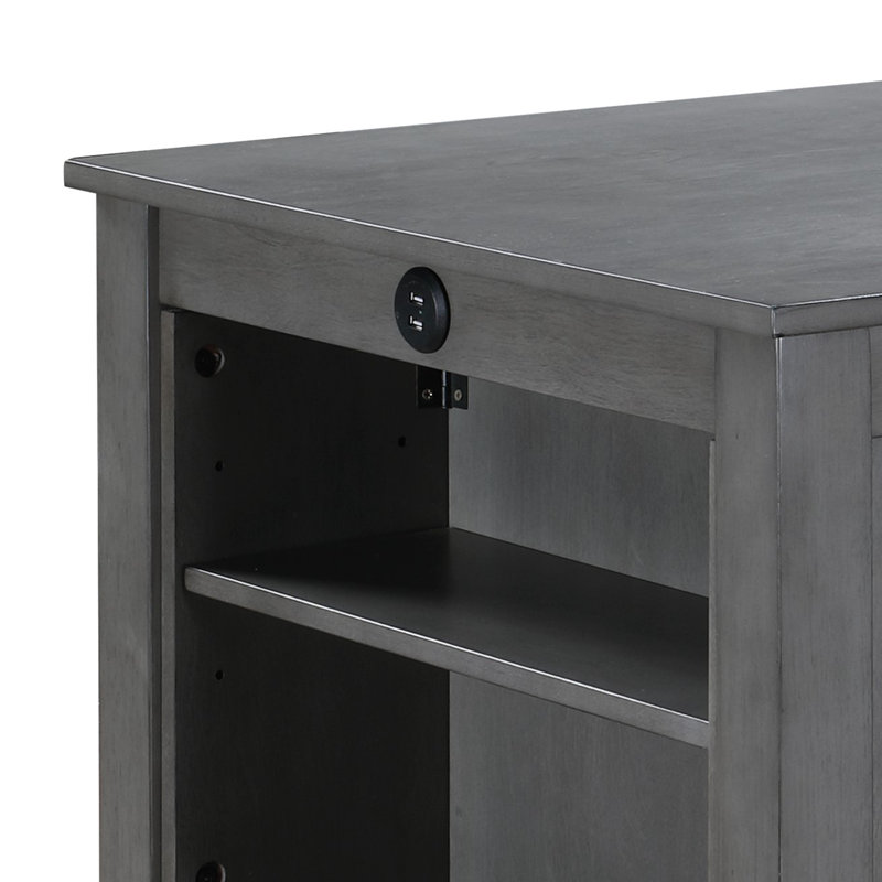 Demp 2 - Person Trestle Dining Set, Gray, Gray, Gray
