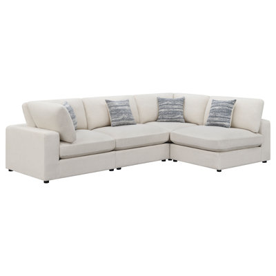Gihan 4-Piece Upholstered Modular Sectional Sofa Charcoal