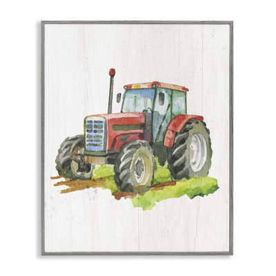 Detailed Country Tractor Framed Giclee Art by Daphne Polselli