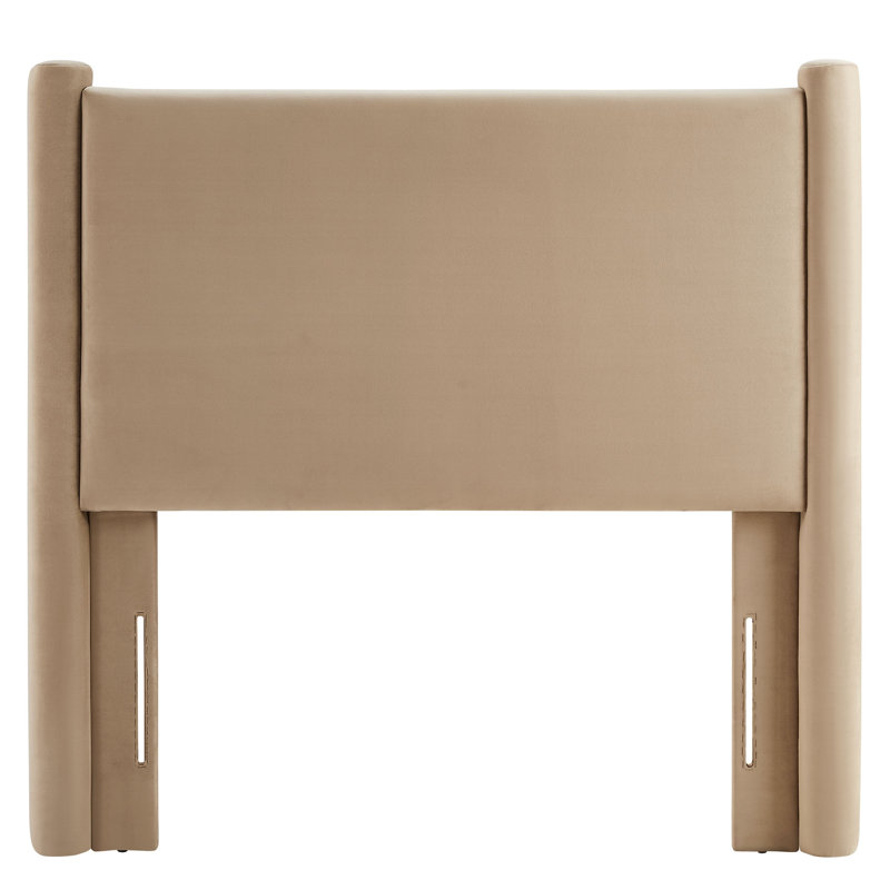 Tête de lit Rael Performance Velvet, Taupe, Simple