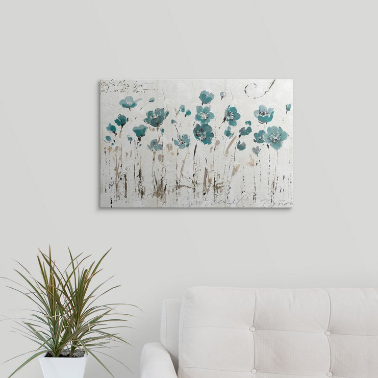 «Musso Abstract Balance VI Blue» par Lisa Audit - impression, H 16 po x l 24 po x P 1,5 po, Toile