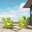 Chaise Adirondack à bascule en plastique / résine Laguna (ensemble de 4)-259206296