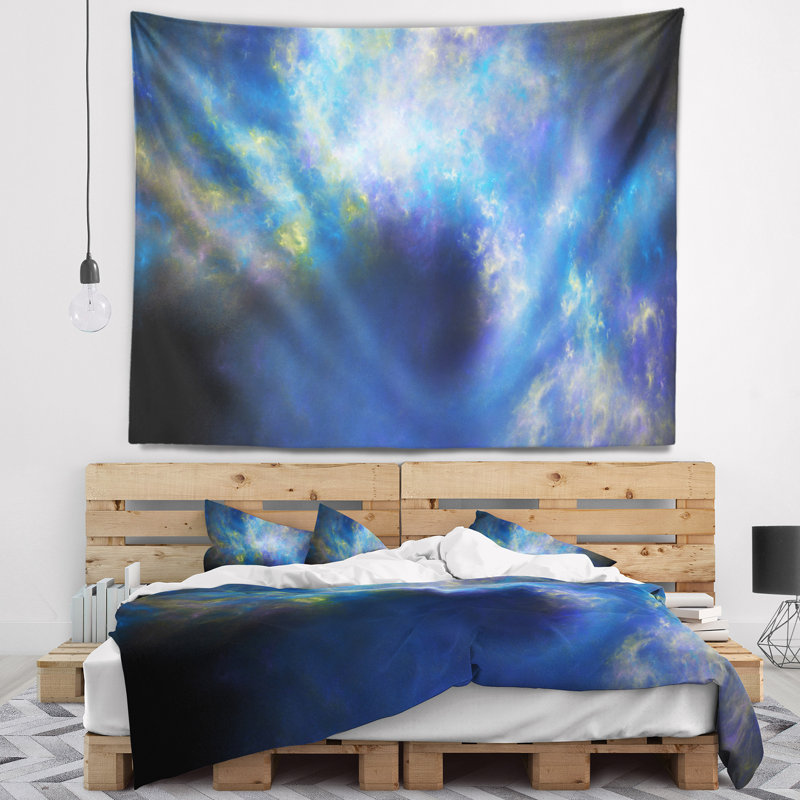 Tapisserie abstraite tourbillon de ciel étoilé parfait, H 50 po x l 60 po