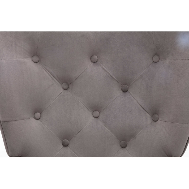 Cleaton Upholstered Armchair, Grey Velvet