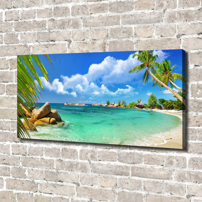 Seychelles Beach - Wrapped Canvas Print