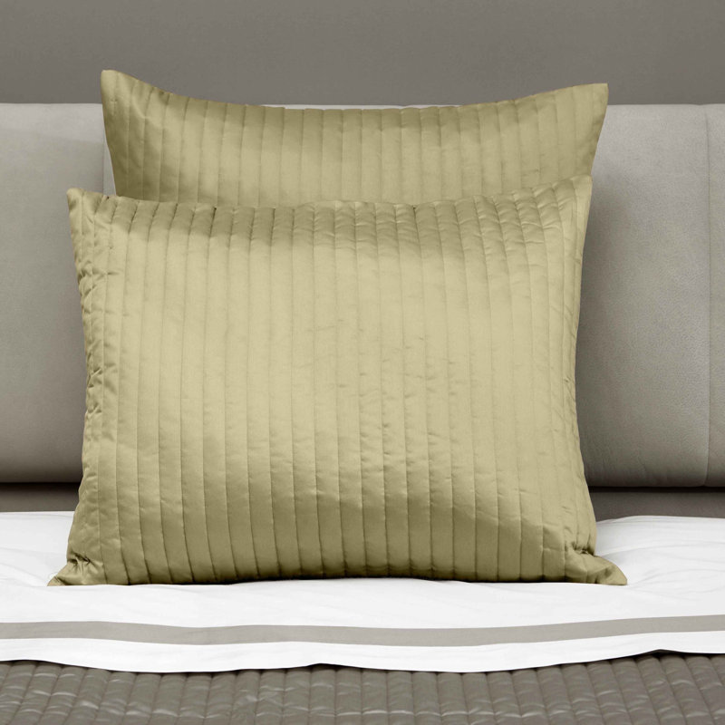 Siena Channel 100% Cotton Zipper Sham, Queen Sham, Taupe