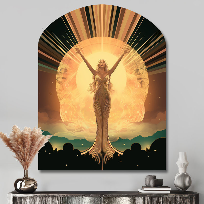 Art mural asymétrique «Sharp» - Femme avant-garde, H 43 po x l 33 po