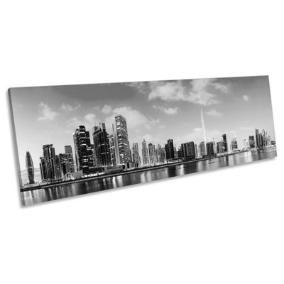 Dubai City Skyline - Wrapped Canvas Panoramic Print