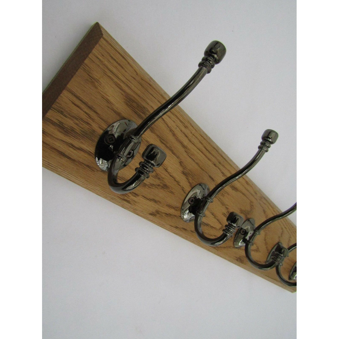 Solid Wood 9 - Hook Wall Mounted Coat Rack