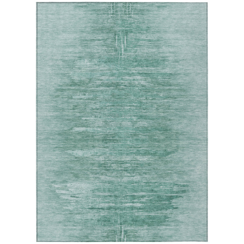 Wynesha Washable Abstract Indoor / Outdoor Rug, Rectangle 3' x 5'