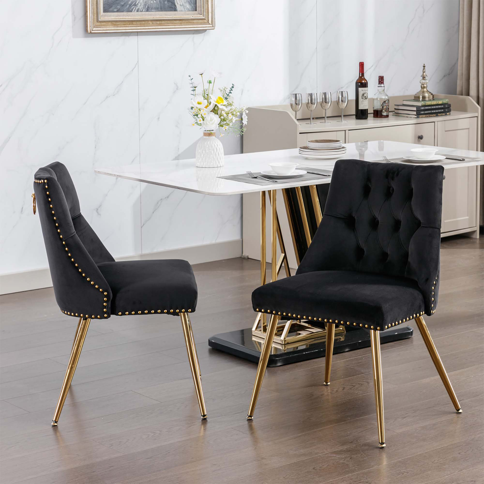 Mercer41 Sonda Velvet Metal Side Chair - Wayfair Canada