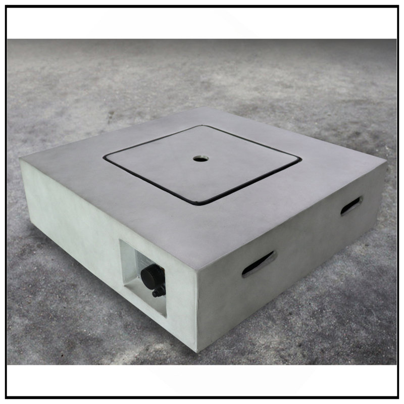 Foyer de table durable au propane / gaz naturel en béton renforcé de fibres