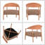 Ensemble de chaises d'appoint de salon - canapé moderne 2 pièces avec table basse, structure en PP et en acier, coussins moelleux pour le salon, balcon (2 + 1)-217201662