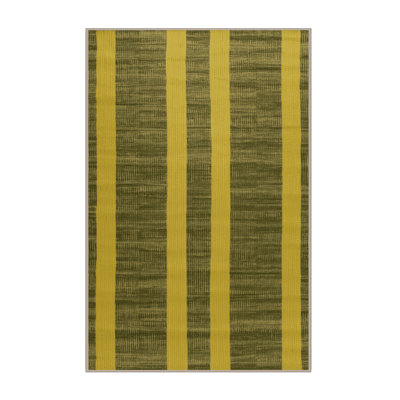 Machine Washable Checkered Brown Area Rug