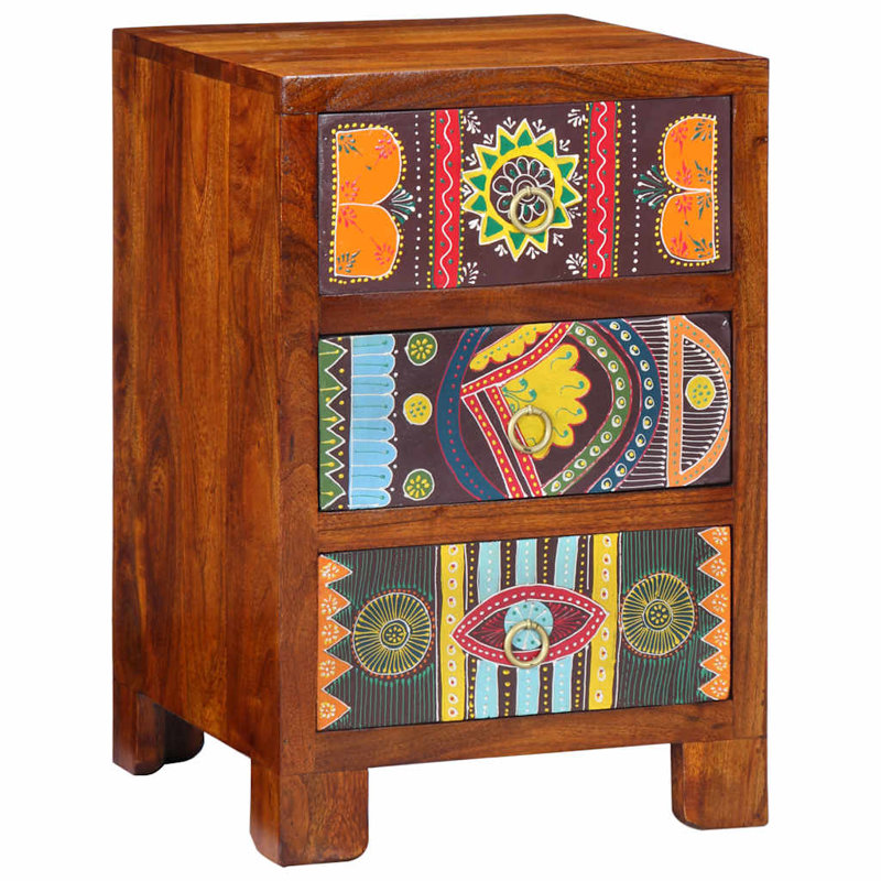 40cm W Solid Wood Bedside Table
