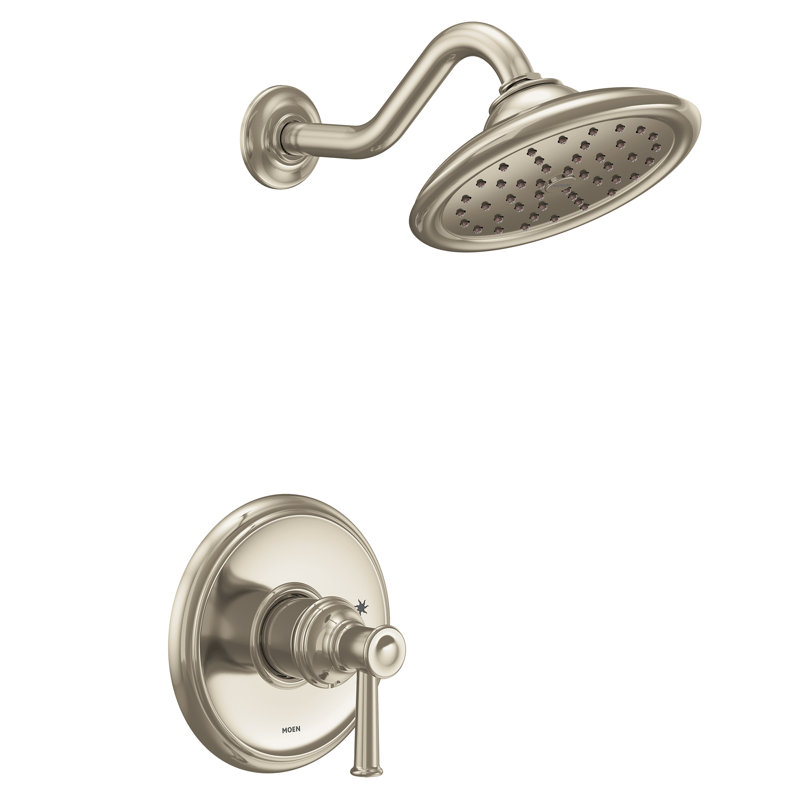 Ensemble de garniture de douche Moen Belfield M-CORE 2-Series, valve requise, Nickel poli