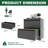 2 Drawer Lateral File Cabinet With Lock, Metal Lateral Filing Cabinet For Home Office, Steel Wide Horizontal Filing Cabinets For Letter/Legal/A4/F4 Hanging Files-1057636477