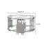 Table basse ronde en acier inoxydable en verre trempé double couche et argent