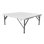 34 Inch Square Height Adjustable Folding Table With Easy-carry Handle, Indoor Outdoor Utility Table