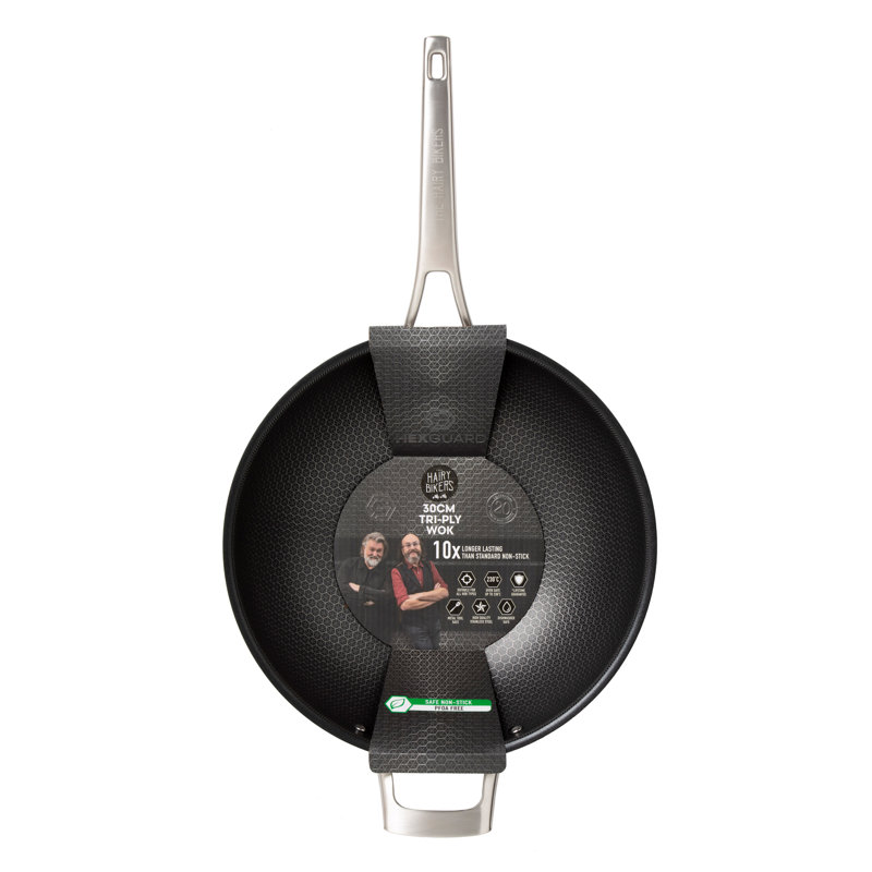 Hairy Bikers Hex Guard 30cm Wok, Non-Stick, Extra Durable, Suitable For All Hobs